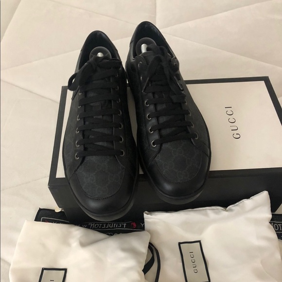 Black Gucci Sneakers size 10 European size 11 US - Picture 1 of 5